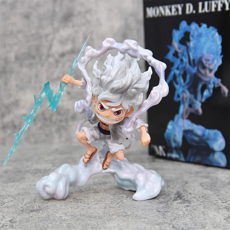 Figura de anime accion 1Pieced SD Nika 5-speed Luffy Fruit Awakening Q version Style Model Decoration Activity Doll