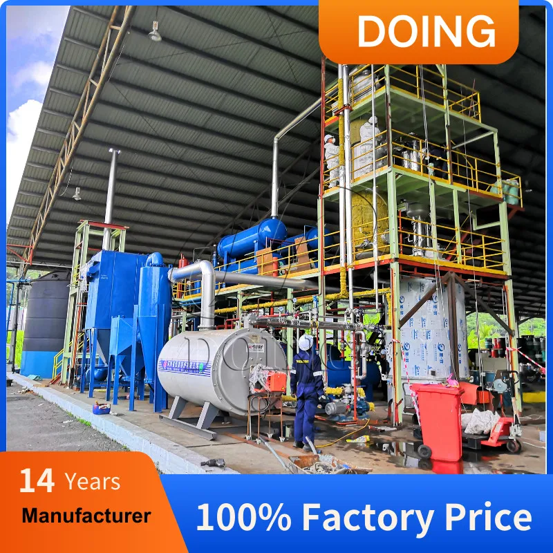 Latest technology waste motor engine oil distillation machine Refine pyrolysis oil to diesel distillation plant