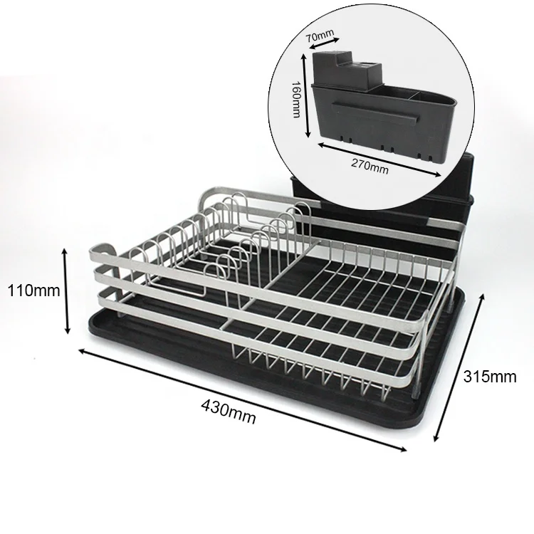
kitchen stainless steel over the sink useful plate dish drying racks with drainboard 