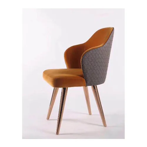 Baroque Style Fabric Upholstered Dining Room Chair For French Restaurant DC-1301