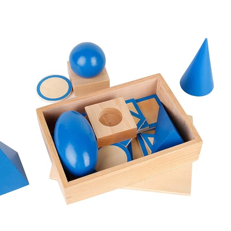 Math Game Mathematical 3d Geometry Stereo Group toddler learning educational toys wooden montessori