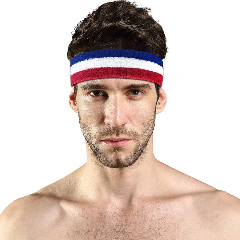 
2021 Fashion Sweat Bands Customize Logo Terry Headband Running Sweatband 