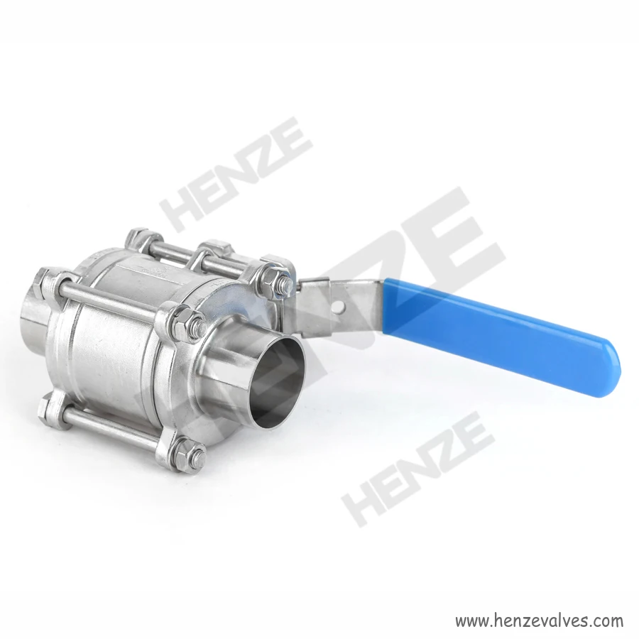 Sanitary SS304 SS316L BW Butt Welded Sanitary Ball Valve Sanitary