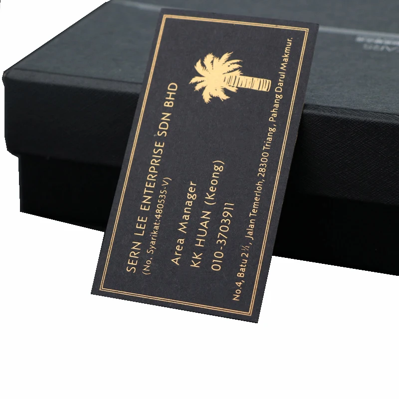 Professional Custom Black Card Paper Seed Paper Business Cards Packaging