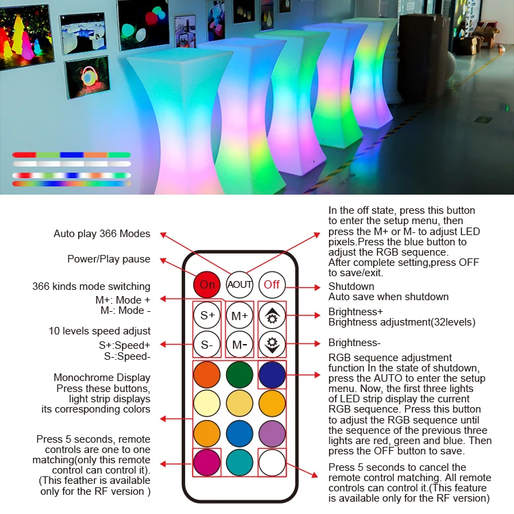 Hot Style Light Up Bar Counter Tables China Wholesale High Top Cocktail Bar Tables For Events Bar Entertainment