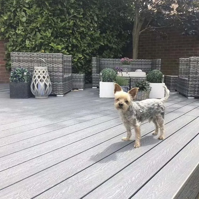 Free maintenance  wooden grain surface  deep embossing  outdoor composite wpc floor  for outdoor