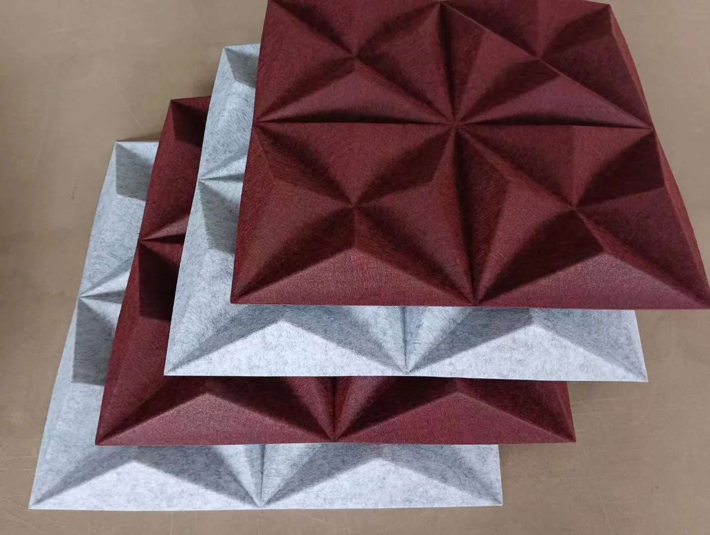 Eco friendly PET Acoustic Panels Soundproof 3D Polyester Acoustic Wall Panel Decorative Acoustic Panel