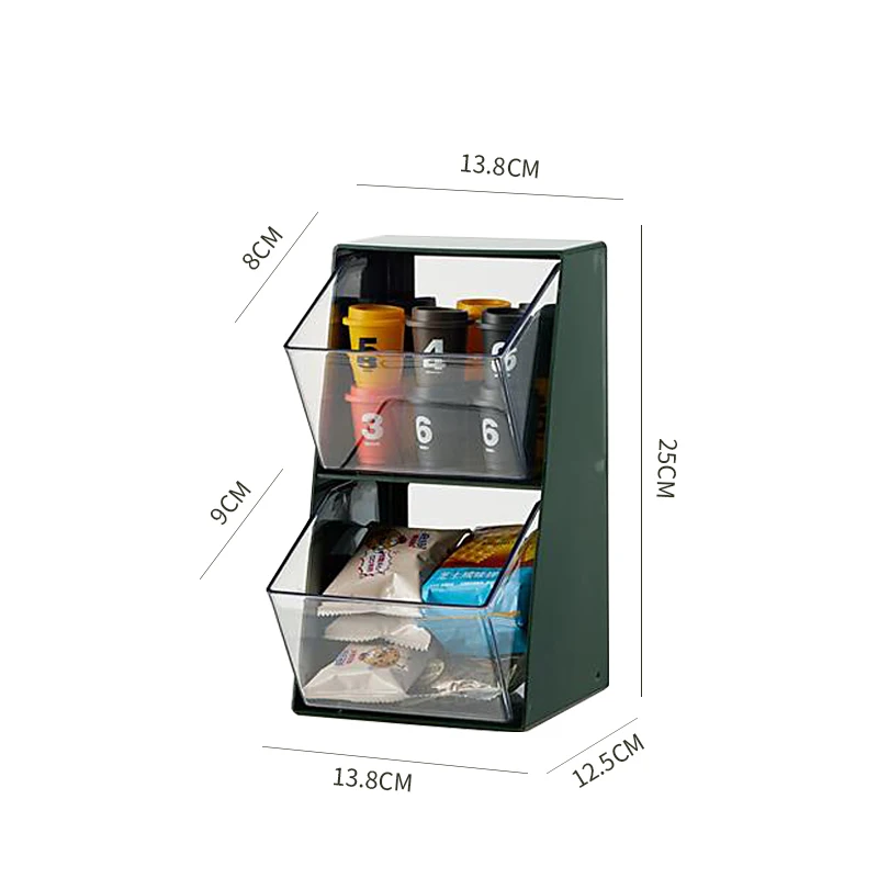 Hot-selling Tea Bag Holder 3 Tier Tea Holder For Tea Bags Organizer 2024 Storage Cabinet For Counter Coffee Pod Sugar