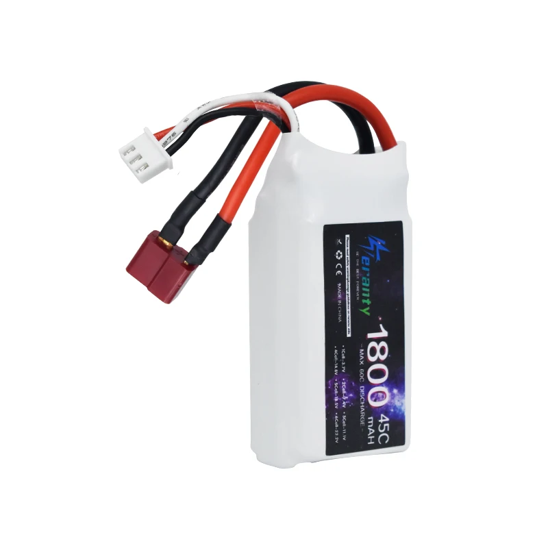 1800 мАч LiPo Аккумулятор 7 4 В 45C аккумулятор с разъемом T JST XT30 XT60 для радиоуправляемого квадрокоптера 4WD Запчасти автомобильных лодок дронов 2S батареи