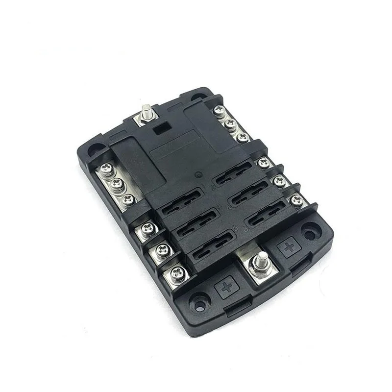 ATC/ATO Blade Fuse Block Waterproof  6 Circuit with Cover 32V 6 Way Fuse Holder Fuse Box