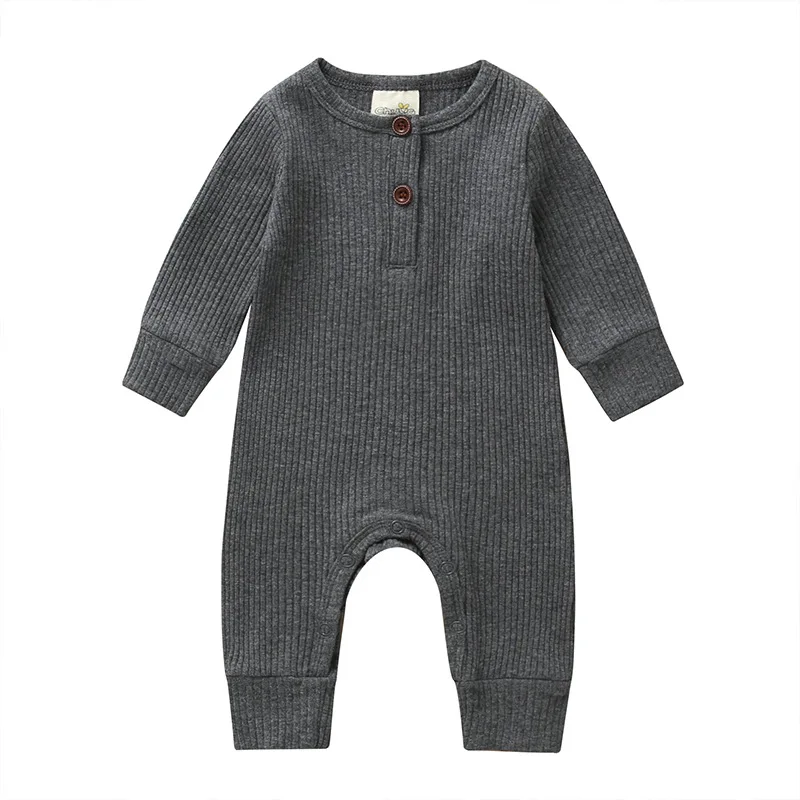 
New baby clothes ribbed romper baby onesie spring and autumn long sleeve wholesale price 
