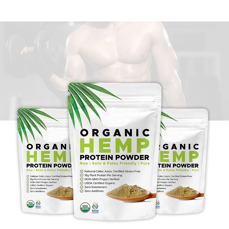 Private Label OEM protein powder sports nutrition for Muscle Recovery HEMP protein powder