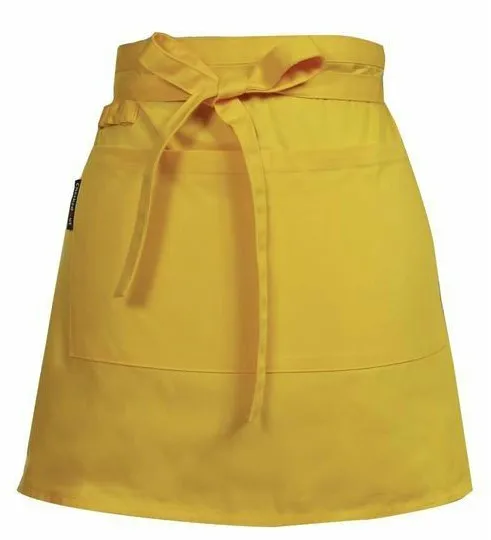 Newest custom black waterproof Cotton embroidery mini half work apron