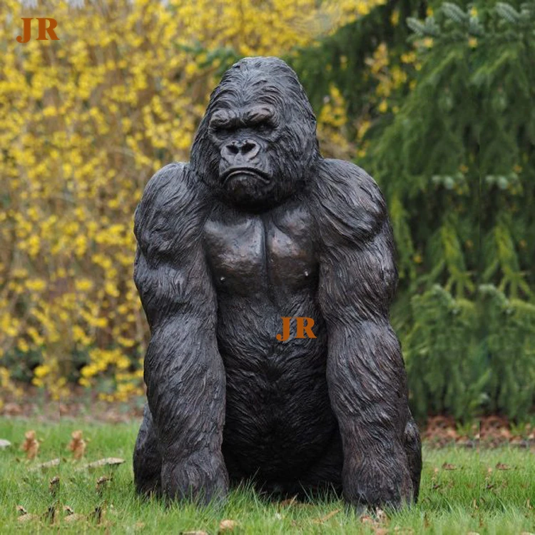 Large Size King Kong Decorative Bronze Gorilla Statue Animal Sculpture
