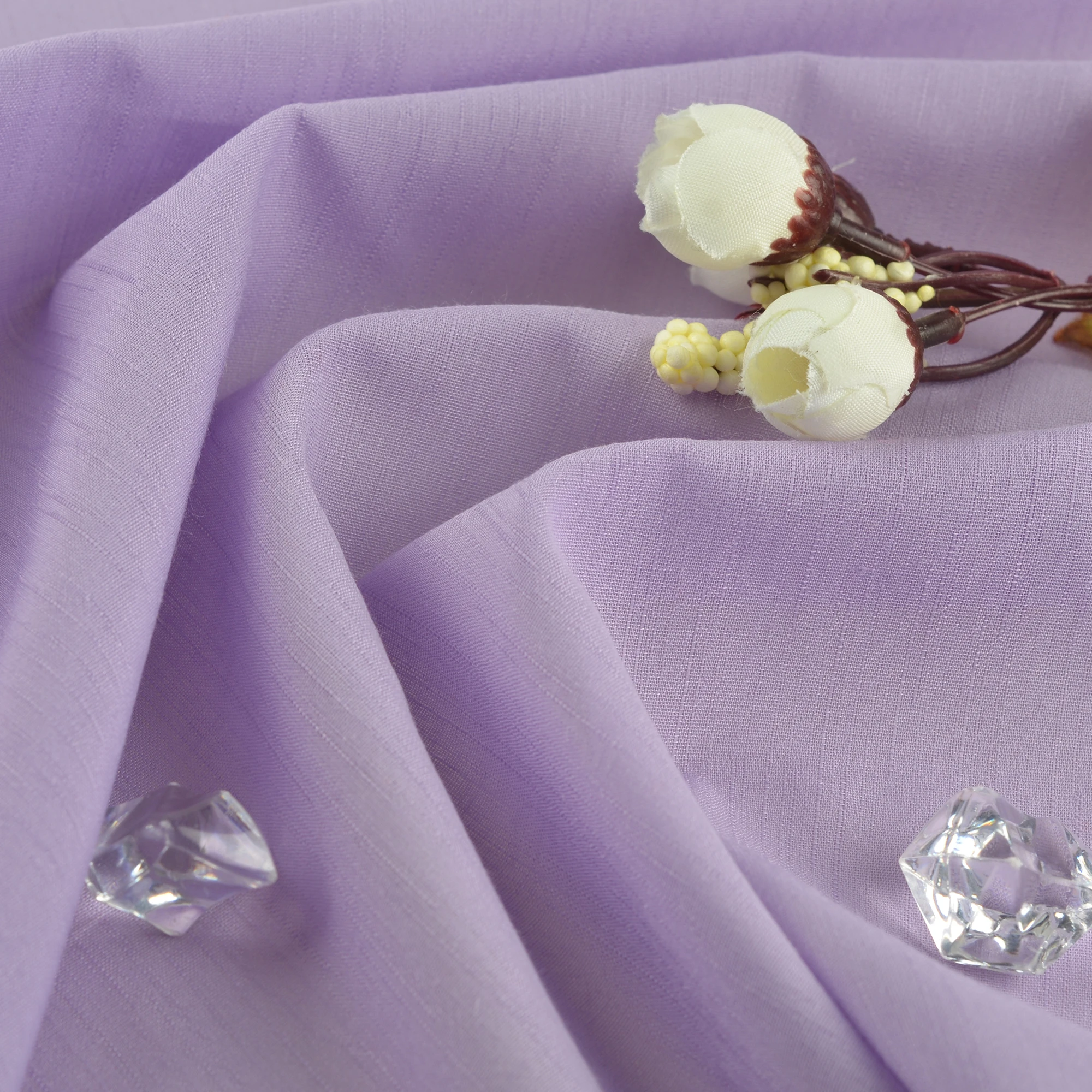 Spun rayon jacquard bamboo joint fabric 102GSM woven polyester imitation linen fabric for shirt dress clothing Hanfu fabric