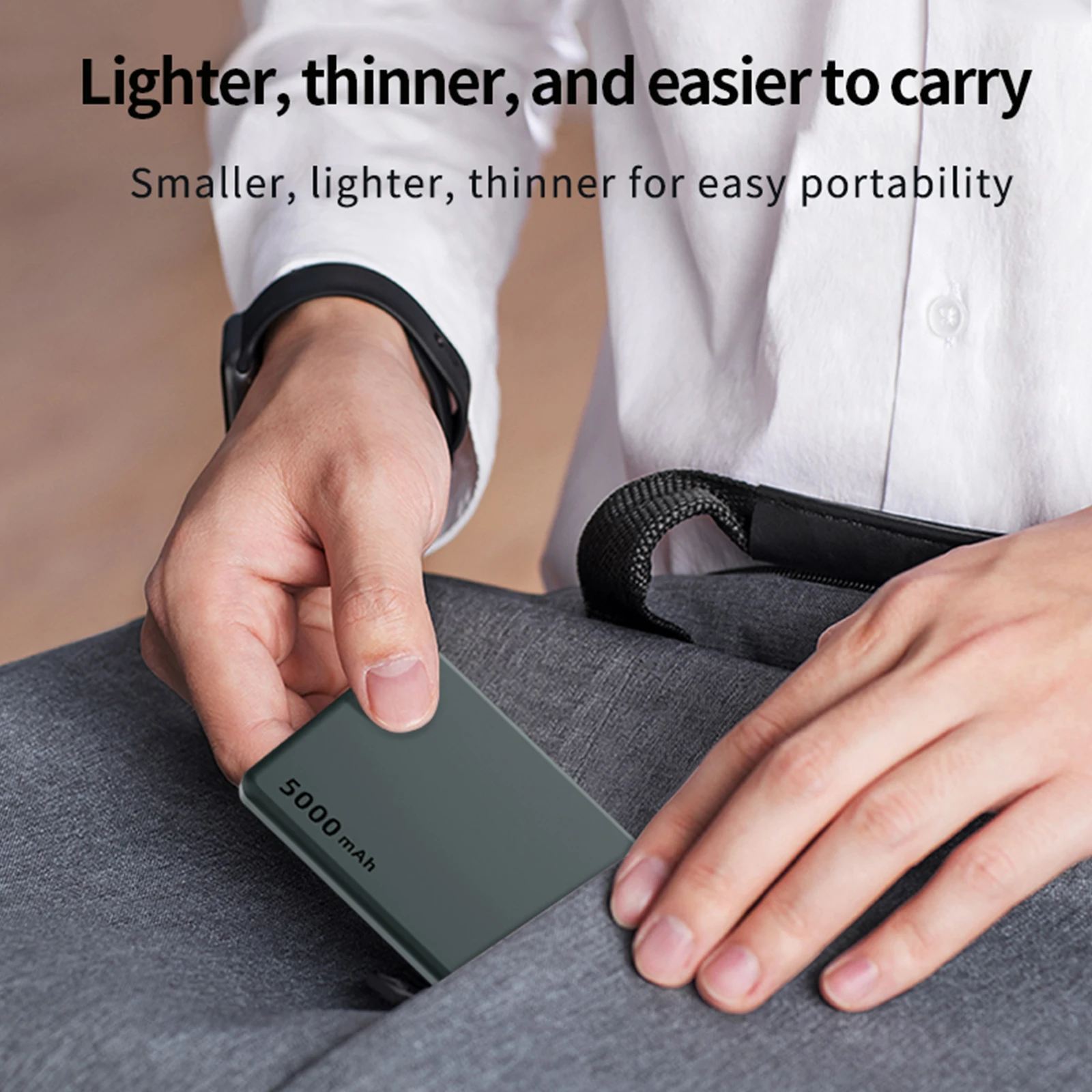 Christmas Gift Magnetic Portable Charger 5000mAh 15W Wireless Slim Power Bank Battery Pack with LED Display Travel Adapt