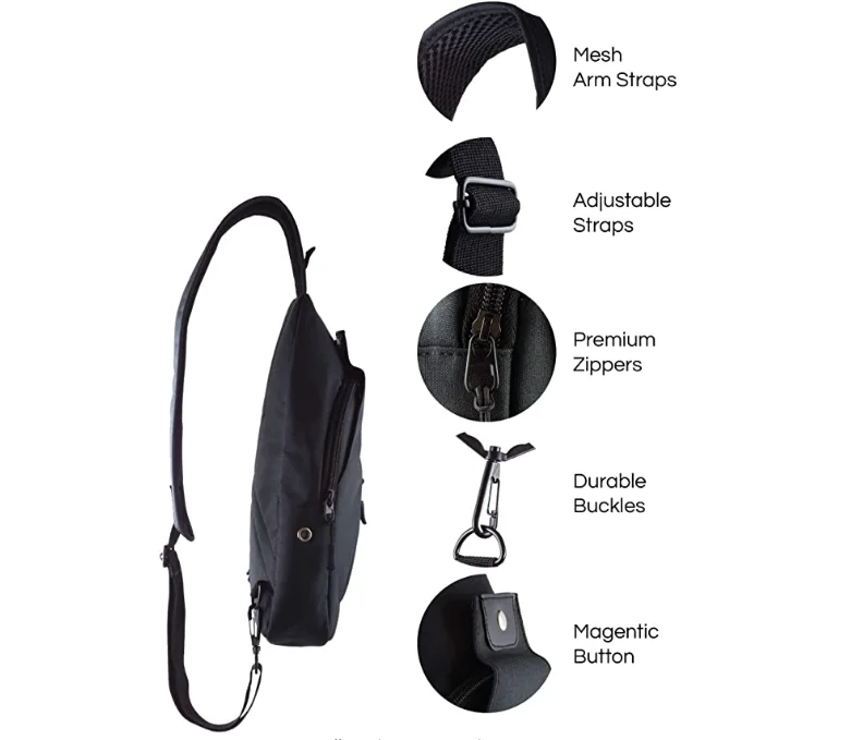 Manufacturer supply sport Cross body Backpack  small bag Oxford cloth bag bag multi  functional printed LOGO