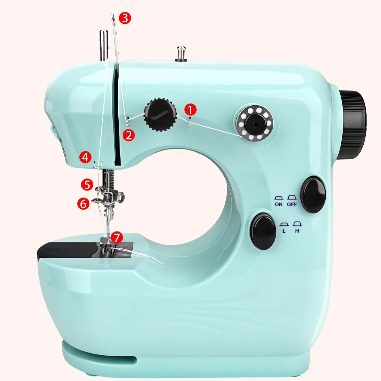 Multifunction Industrial Sewing Machines Automatic Mini Household High Speed Sewing Machine