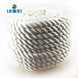 High quality 12mm white 3 strand twisted nylon rope for dock line