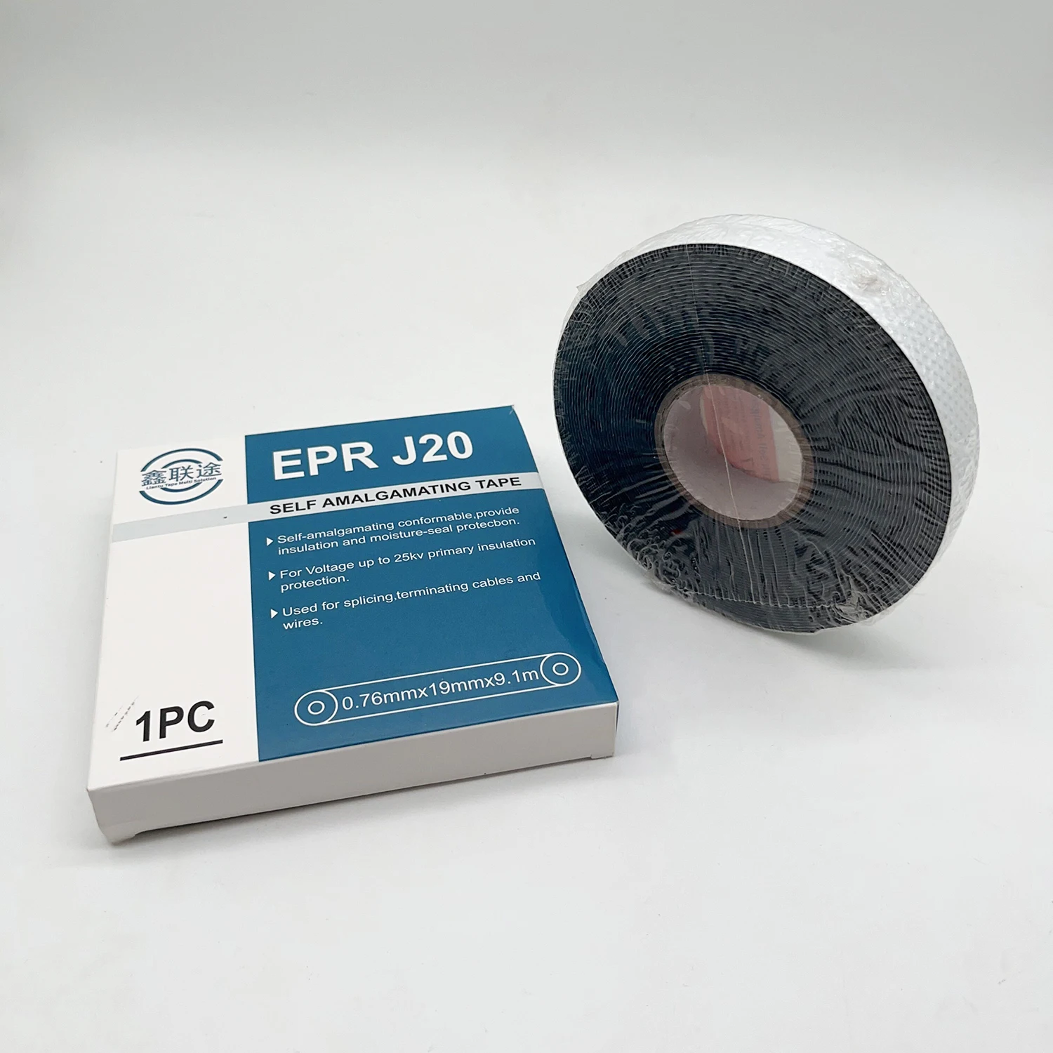 Factory Supply High Voltage Waterproof Black Rubber EPR Insulation Strong Adhesive Self-Amalgamating Tape