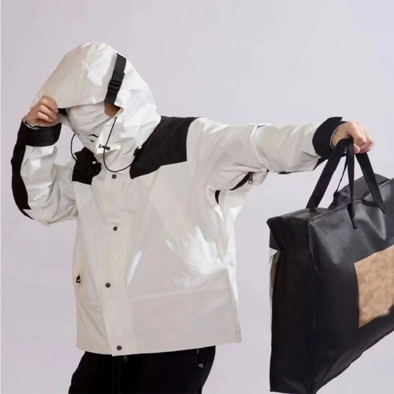 New North Breathable Winter Waterproof Face Softshell Zip Up Casual Embroidered Plus Size Windbreaker Men Outdoor Jackets