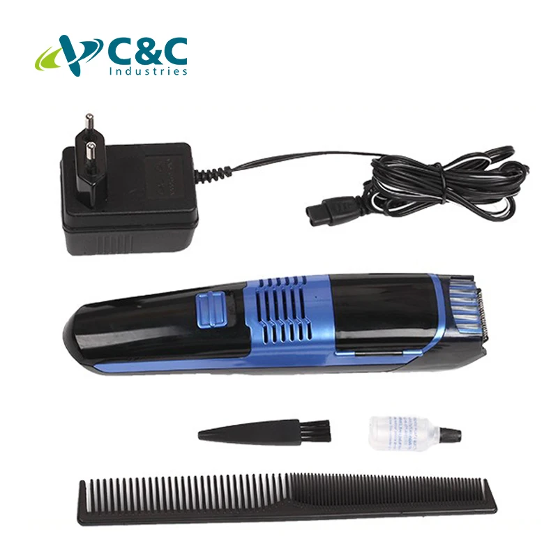 C&C Wireless Rechargeable Barber Electric Hair Clippers Suction Hair Cutting Machine Cordless Beard Hair Trimmer For Men