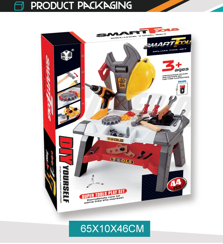 Pretend play educational kit set electric construction tool toy for kids