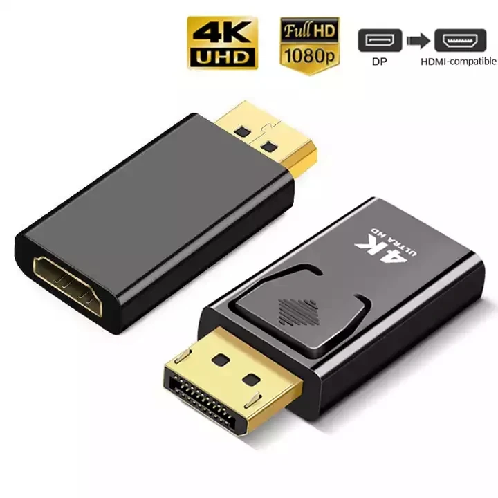 Адаптер DisplayPort-HD-MI-совместимый с 4K конвертер штекер порта дисплея переходник для HD ТВ-кабеля Видео Аудио ПК