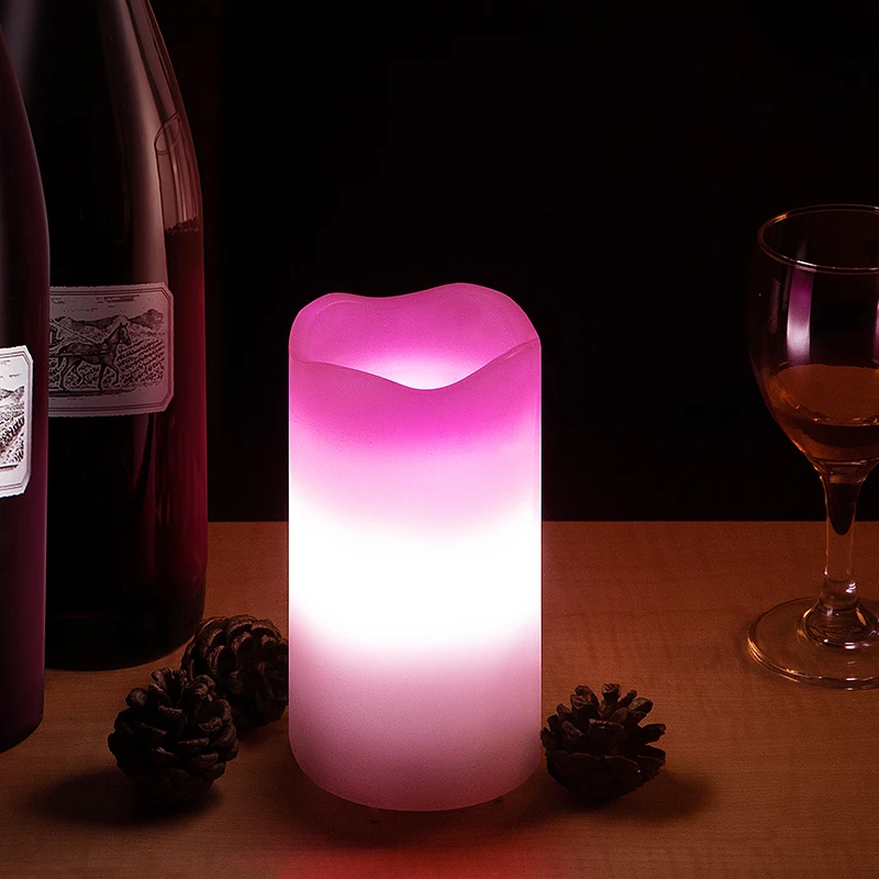 KSWING Valentine Day gift home decoration flamessless candle pink candle night light indoor projector light