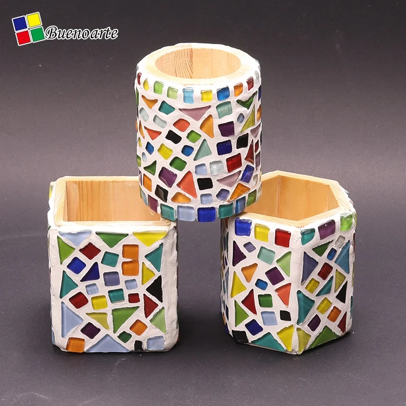Pen Container DIY Brush Pot Base For Glass Mosaic Tile Creative Hobbies And Painting Decoration Craft Hobby Arts Decoration