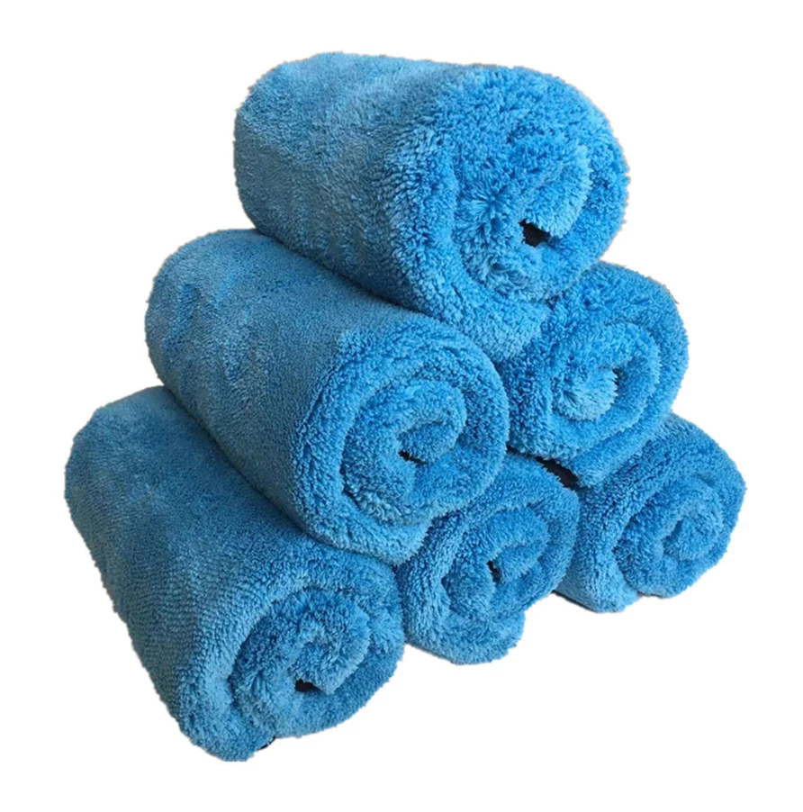 Multipurpose car detailing microfiber towel 40x40 car towel interior super absorbent yellow coral velvet car drying towel