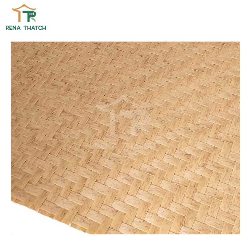 New design house ceiling plastic rattan knitting woven mat synthetic rattan weaving material