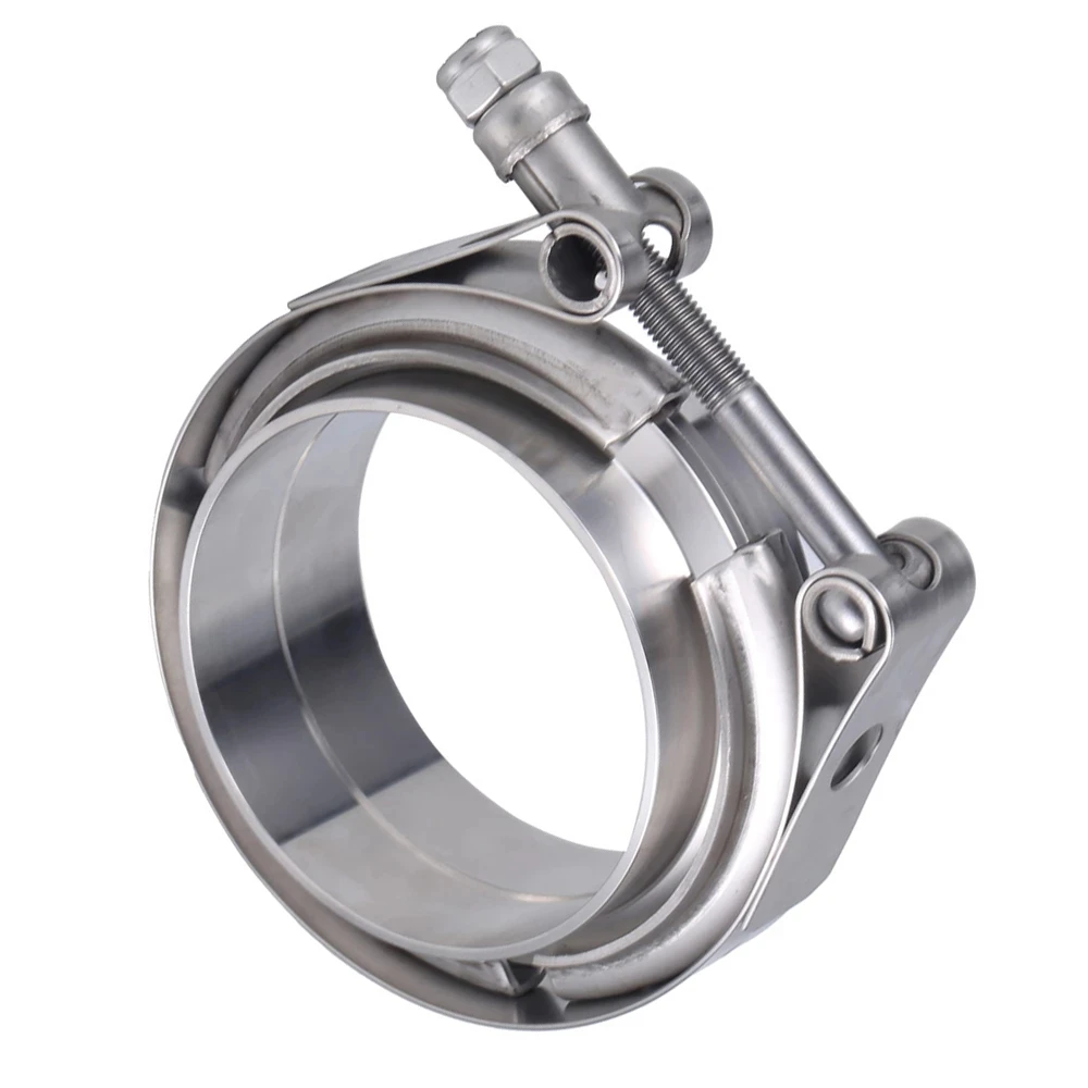 304 stainless steel standard V band clamp with flat male and female flanges complete set