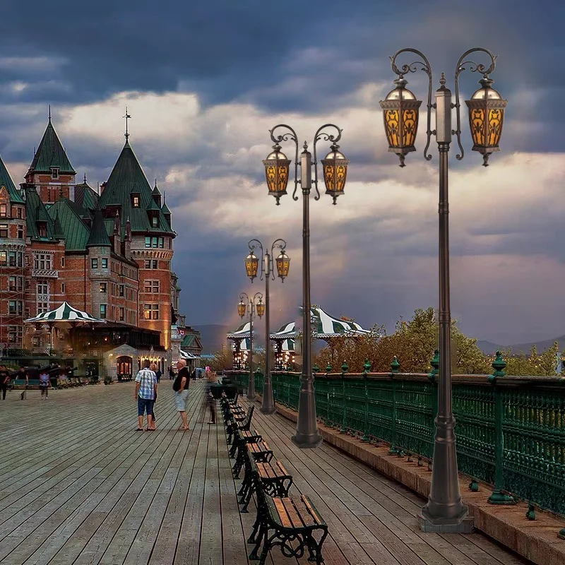 European style large outdoor garden lamp waterproof IP54 outdoor street lamp for landscape lighting of parks and villas