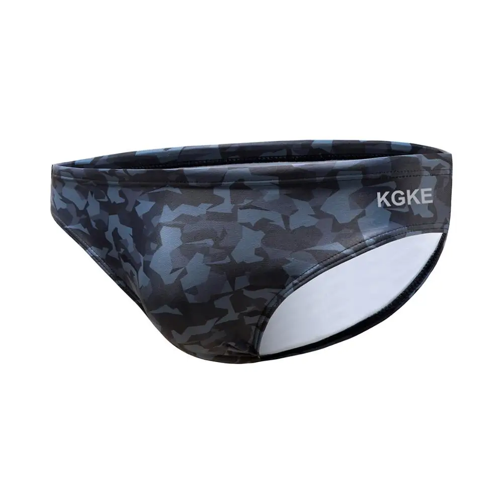 KGKE Mens Sexy Swim Briefs Camo Pattern Bikini Swimsuit for Men