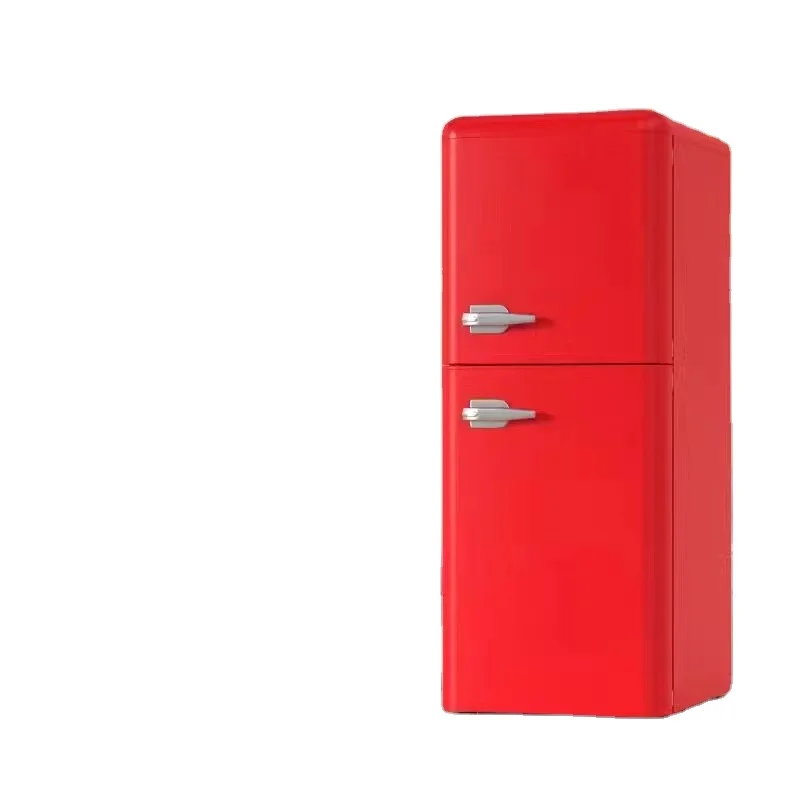HighendfashionandatmosphereSmall mini multicolored retro refrigerator refrigeratedand frozen exported for cross-border wholesale