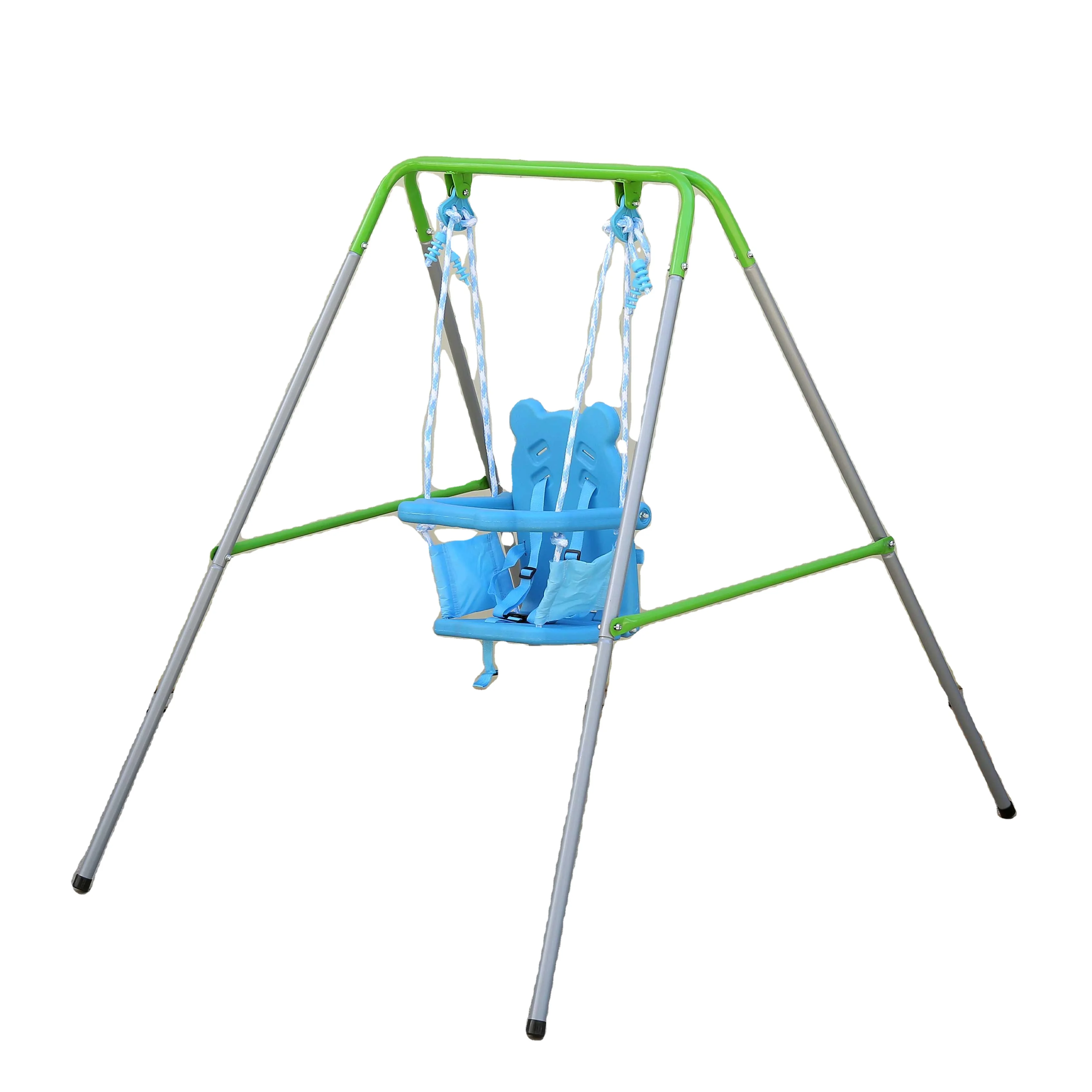 IUNNDS Baby swing chair play metal Folding baby doll swing set with stand for Playground Equipment