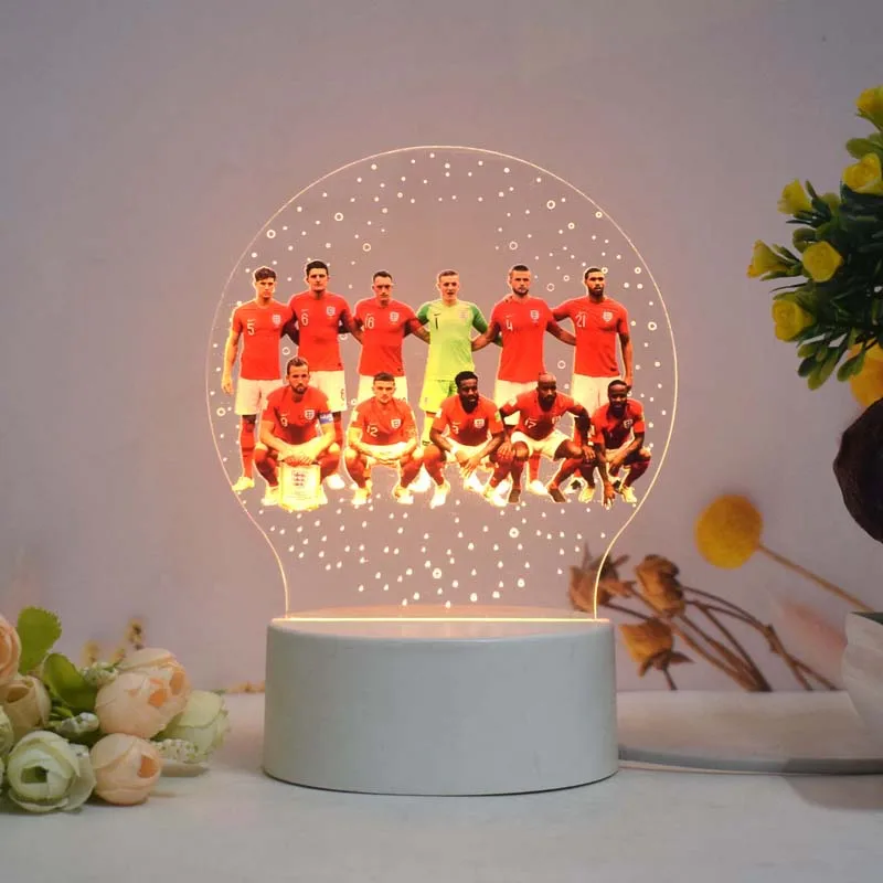 European Football Team Night Lamp Table Bedroom Desk Decoration Lighting for Men Boy Friend Football fans Gifts Set  Items