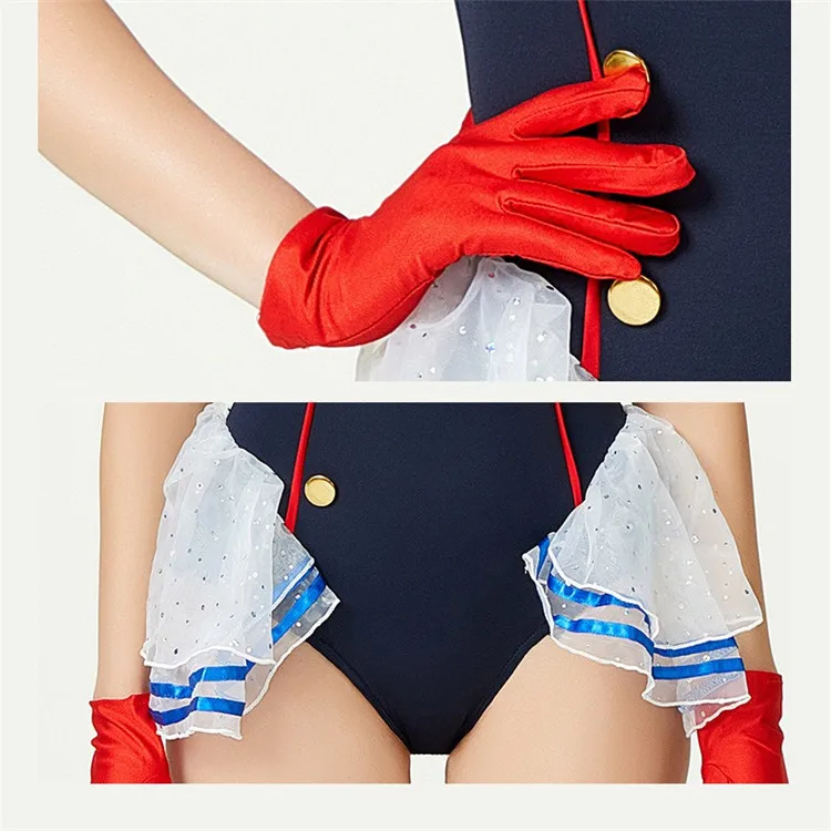 Carnival Navy Sailor Suit Costume Slim Hottie One Piece Backless Pin-Up Girl Cosplay Halloween Party Fancy Dress