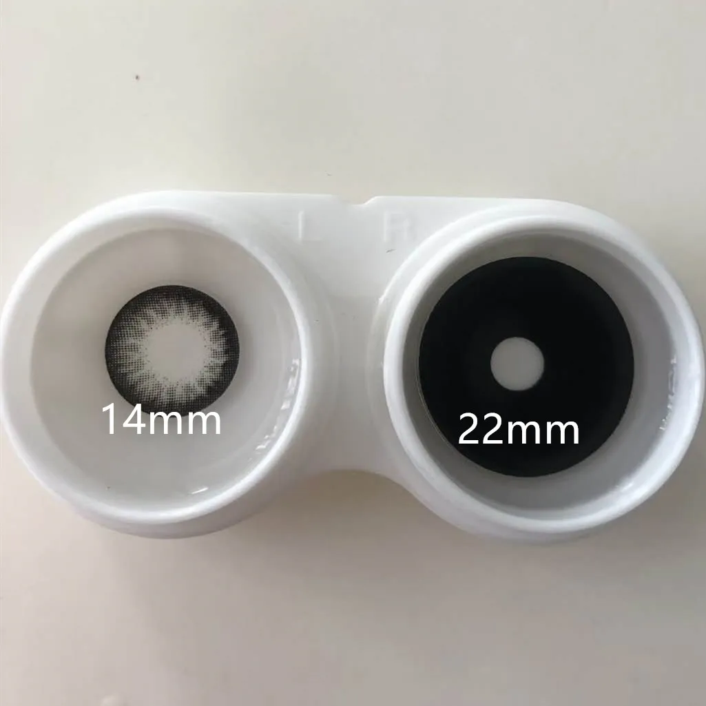 22MM Black Sclera Contact Lenses Full Eye Cosplay Color Soft Eyewear Circle