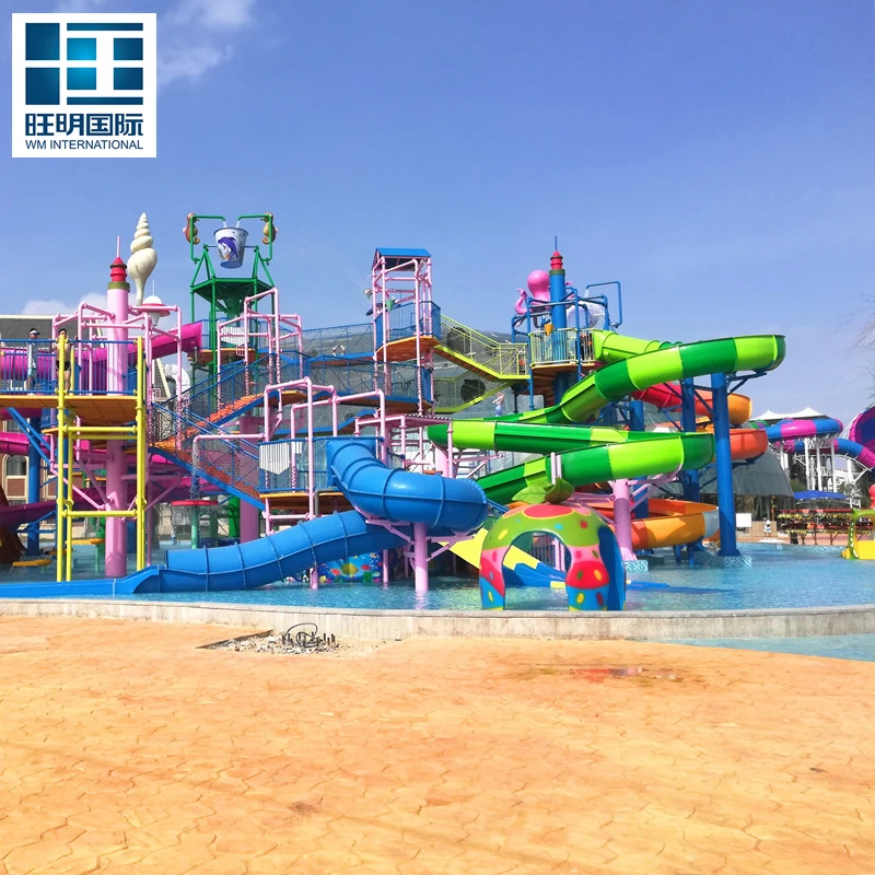 Water Park Equipment High Quality Swimming Pool Slide With Water Park