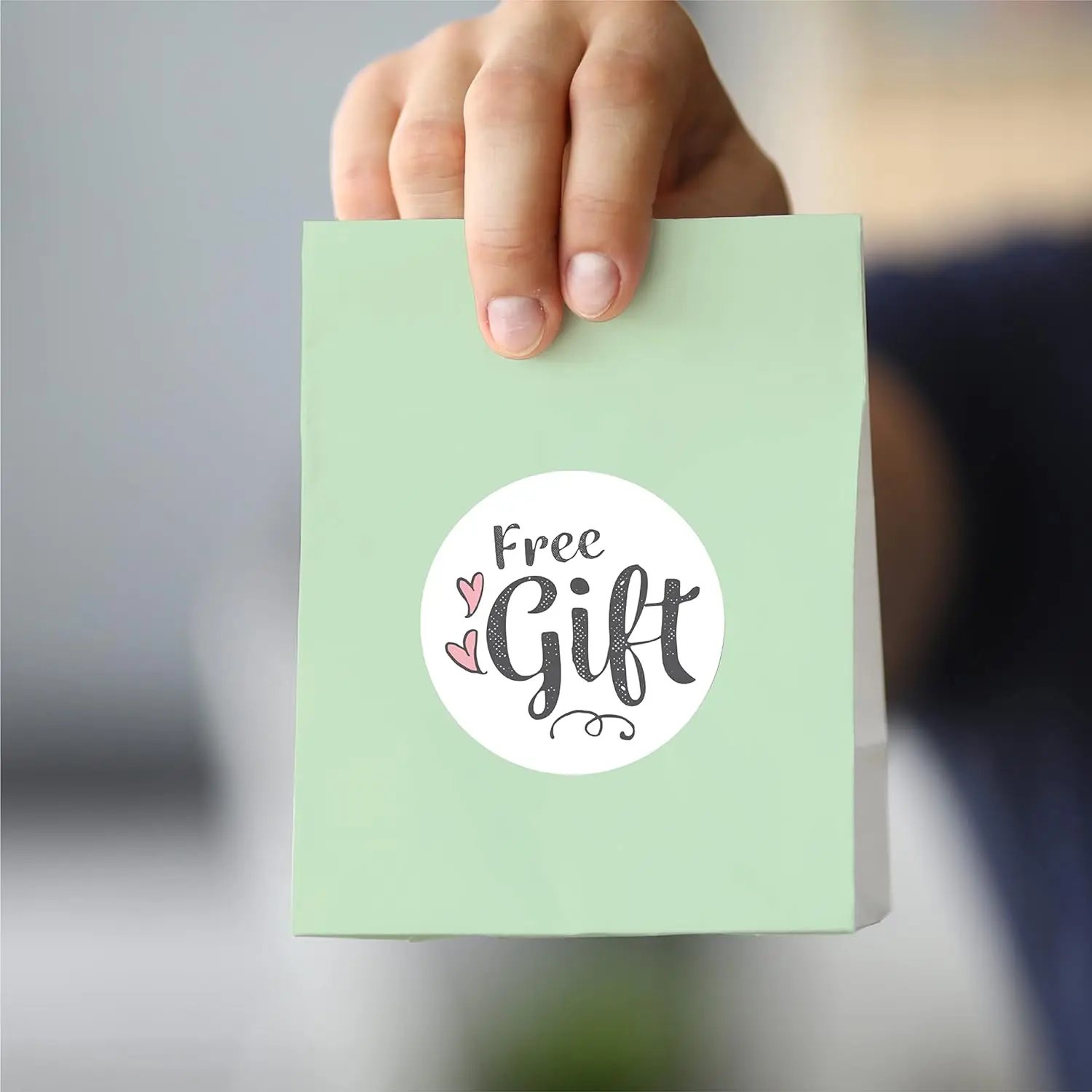 Free Gift Sticker Small Business Freebies Self-Adhesive Labels for Customer Appreciation Prize Winner Handmade