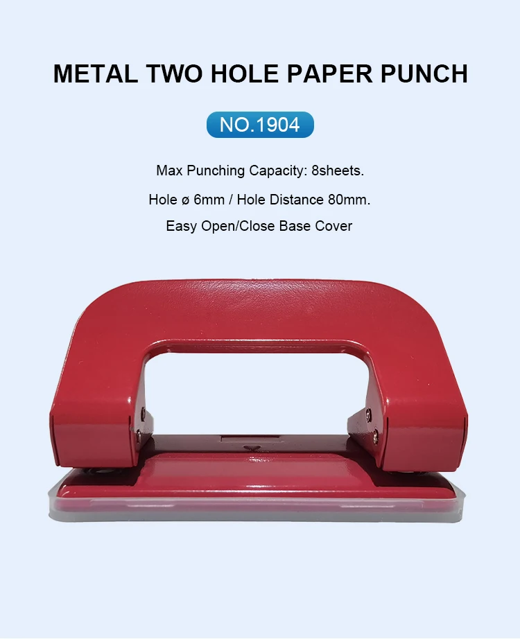 Hot-sale 2 hole paper puncher portable multi hand held metal hole punch