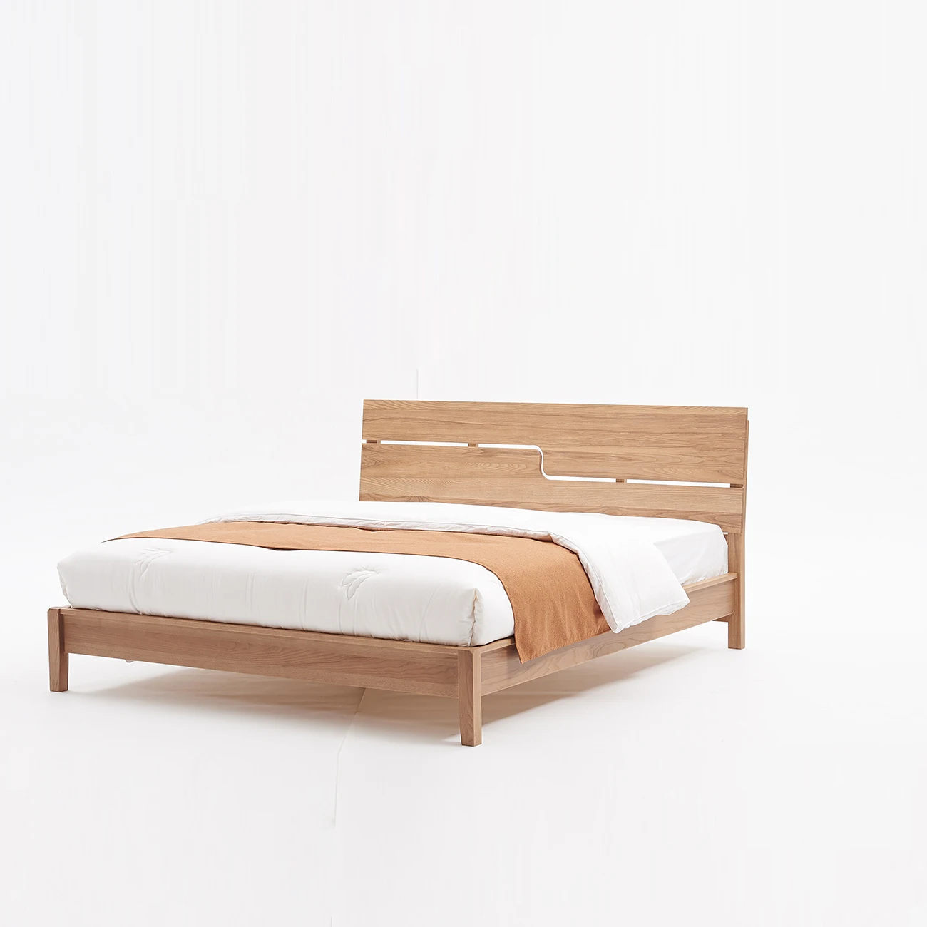 Solid Ash Wooden wall bed king queen full size twin bed frame manufacturer easy assemble and quiet durable longevity bed designs