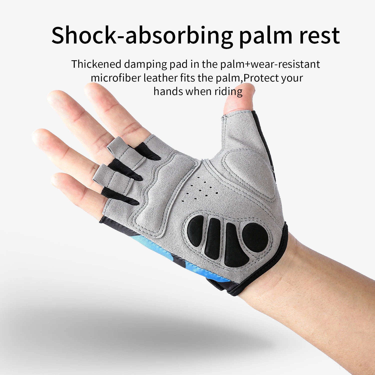 Summer Bike Accessories Shockproof Sports Gloves Fingerless Anti-slip Bicycle Motorcycle Riding Gloves