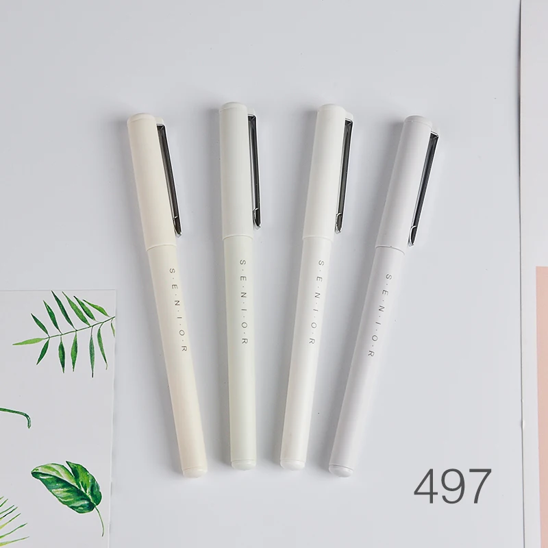 Wuqiannian business style plastic black gel pens  gel ink sign pen 0.55mm