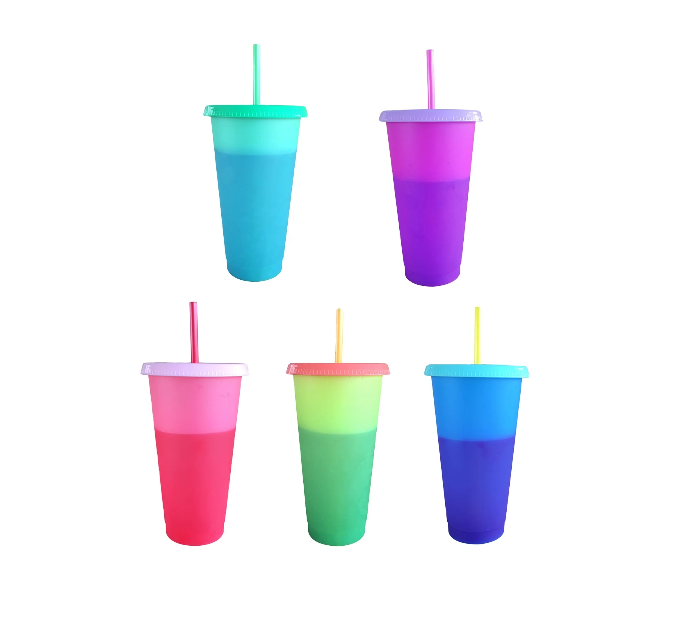 24oz изменить цвет вакуумной присоской Температура Изменение цвета чашки холодной