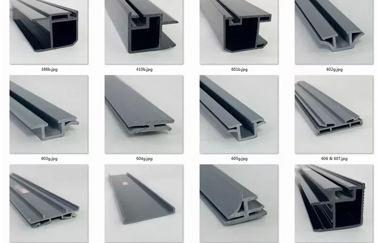 Factory best price door refrigerator upvc sliding hard plastic profile pvc frame profile