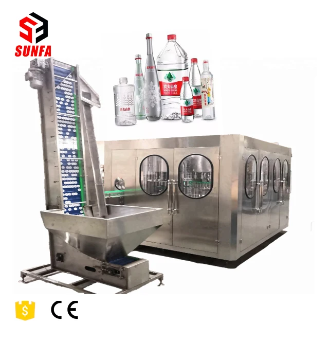 Automatic stainless steel pure water filling machine, mineral water production line