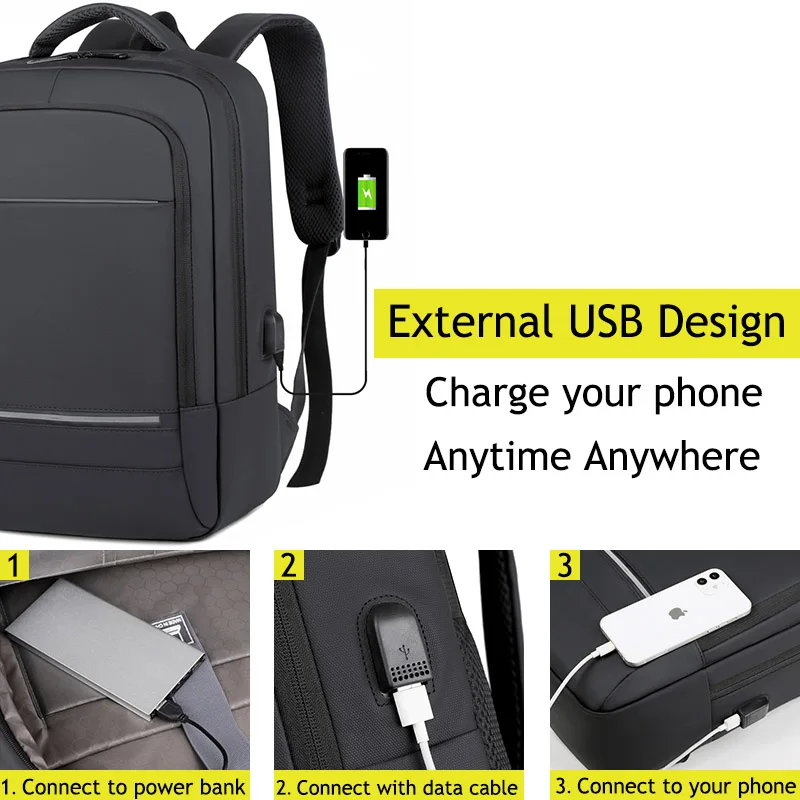 modern waterproof durable polyester unisex canvas stylish business student usb laptop backpack for unisex